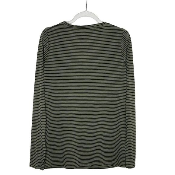 Mossimo Supply Co. Long Sleeve V-Neck Striped T-Shirt Green Black Size XL Tee - Picture 9 of 9